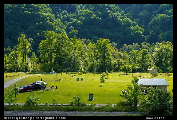 Meadow Creek Campground. New River Gorge National Park and Preserve, West Virginia, USA.