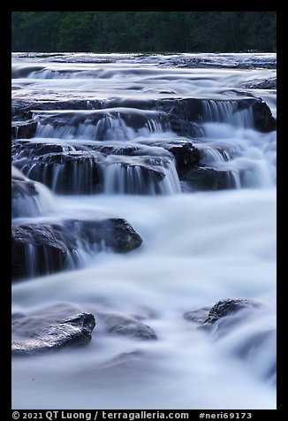 Cascading water near Sandstone Falls. New River Gorge National Park and Preserve (color)