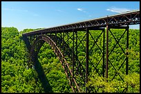 New River Gorge Bridge from Canyon Rim Boardwalk. New River Gorge National Park and Preserve ( color)