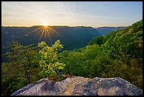Sunrise from Long Point. New River Gorge National Park and Preserve ( color)