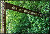 Your family wants you to work safely sign, Kaymoor Mine Site. New River Gorge National Park and Preserve ( color)