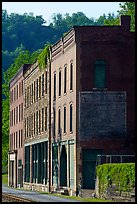 Mankin-Cox, Goodman-Kincaid and National Bank of Thurmond buildings in Commercial district, Thurmond. New River Gorge National Park and Preserve ( color)
