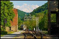 Thurmond Historic District with coaling tower and depot. New River Gorge National Park and Preserve ( color)