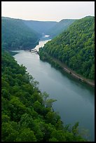 New River from Hawks Nest State Park. New River Gorge National Park and Preserve ( color)
