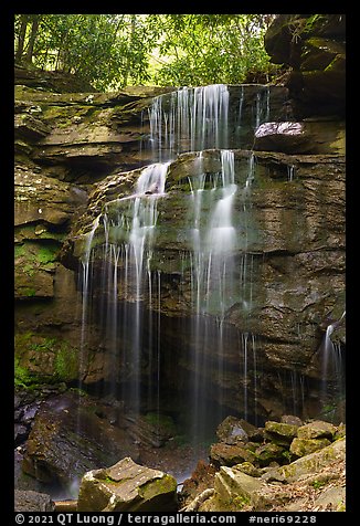 Kates Falls in low water. New River Gorge National Park and Preserve (color)
