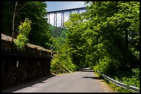 Fayette Station Road and New River Gorge Bridge. New River Gorge National Park and Preserve ( color)