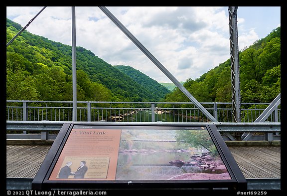 A Vital Link interpretive sign. New River Gorge National Park and Preserve, West Virginia, USA.