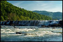 Sandstone Falls, over 1500 feet wide, afternoon. New River Gorge National Park and Preserve ( color)