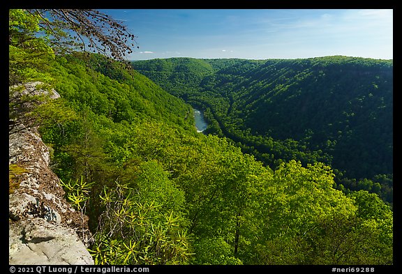 River Gorge from Beauty Mountain. New River Gorge National Park and Preserve (color)