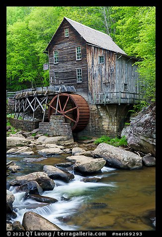 Grist Mill, Babcock State Park within boundaries. New River Gorge National Park and Preserve (color)