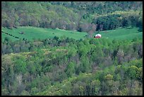 Barn in a meadow. Shenandoah National Park, Virginia, USA. (color)