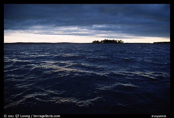 Choppy Kabetogama Lake waters during a storm. Voyageurs National Park (color)