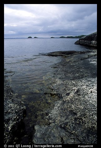 Coastline, Rainy lake. Voyageurs National Park (color)