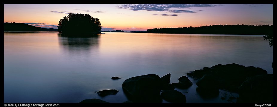 Calm evening over Kabetogama Lake. Voyageurs National Park (color)