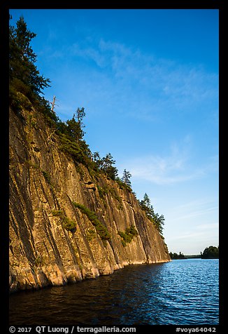 Granite cliffs, Grassy Bay. Voyageurs National Park (color)