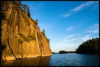 Grassy Bay Cliffs, late afternoon. Voyageurs National Park ( color)