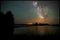 Milky Way from Houseboat Island, Sand Point Lake. Voyageurs National Park ( color)