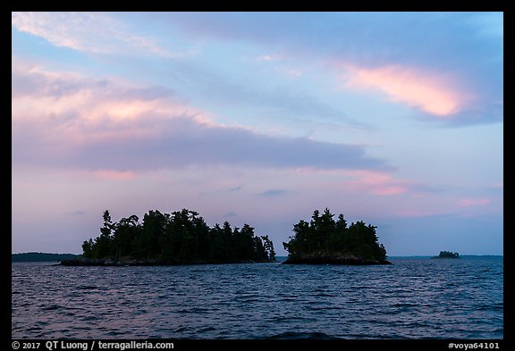 Islets at sunset, Rainy Lake. Voyageurs National Park (color)