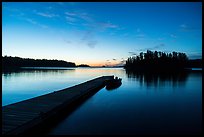 Dock and Anderson Bay at dawn. Voyageurs National Park ( color)