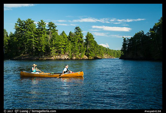 Canoists, Kings William Narrows. Voyageurs National Park (color)