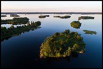 Aerial view of Chief Woodenfrog islands, Kabetogama Lake. Voyageurs National Park ( color)