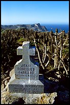 Cabrillo monument above Cuyler Harbor, San Miguel Island. Channel Islands National Park ( color)