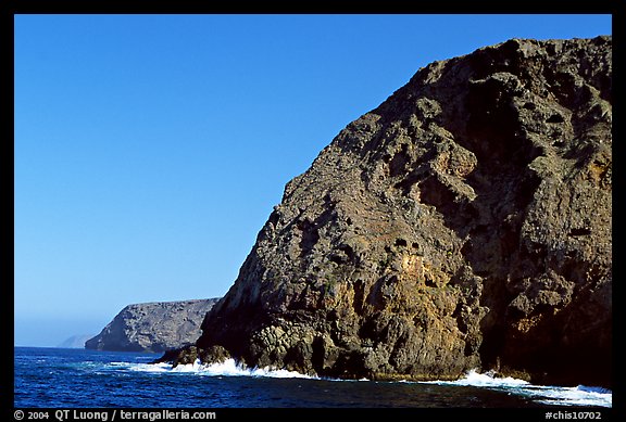 Sea cliffs, Santa Cruz Island. Channel Islands National Park (color)