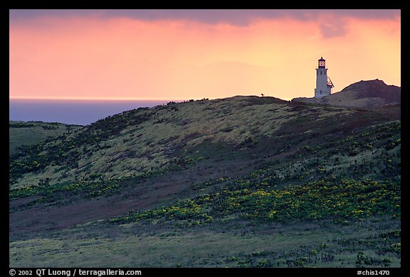 Lighthouse, East Anacapa Island. Channel Islands National Park (color)