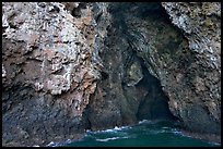 Entrance of Painted Cave, Santa Cruz Island. Channel Islands National Park, California, USA.