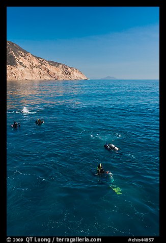 Scuba diving near Santa Cruz Island. Channel Islands National Park (color)