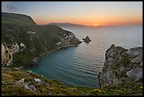 Sunset, Potato Harbor, Santa Cruz Island. Channel Islands National Park, California, USA. (color)