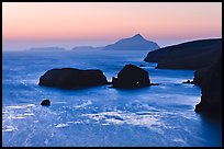 Scorpion Rocks and Anacapa Islands at dawn, Santa Cruz Island. Channel Islands National Park ( color)