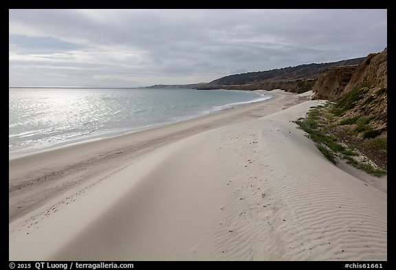 Dunes and sunlight, Water Canyon Beach, Santa Rosa Island. Channel Islands National Park (color)
