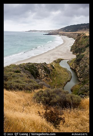 Stream and Water Canyon Beach, Santa Rosa Island. Channel Islands National Park (color)