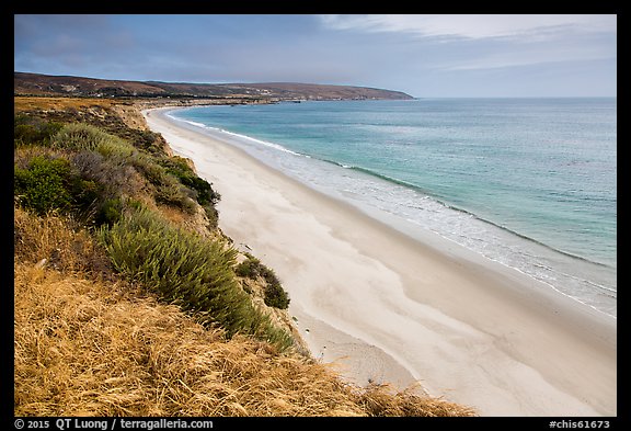 Water Canyon Beach and Bechers Bay, Santa Rosa Island. Channel Islands National Park (color)