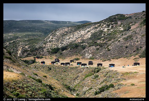 Water Canyon campground, Santa Rosa Island. Channel Islands National Park (color)