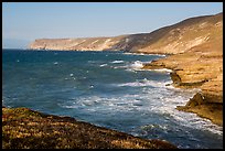 Sandstone sea cliffs near the mouth of Lobo Canyon, Santa Rosa Island. Channel Islands National Park ( color)
