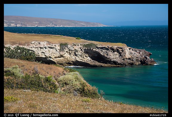 Black Point on windy day, Santa Rosa Island. Channel Islands National Park (color)