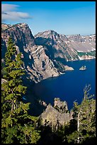 Dutton Cliff and lake. Crater Lake National Park ( color)