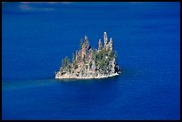 Phantom ship and blue waters. Crater Lake National Park ( color)