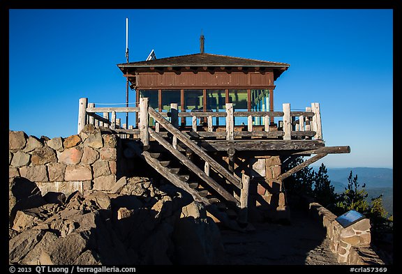 Fire lookout, the Watchman. Crater Lake National Park, Oregon, USA.