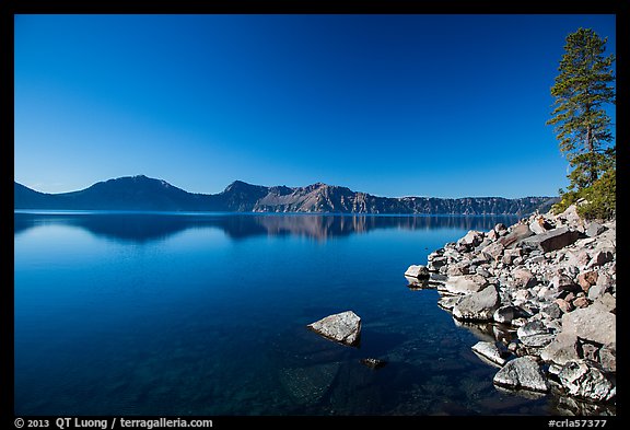 Cleetwood Cove, morning. Crater Lake National Park (color)