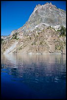 Llao Rock and reflection. Crater Lake National Park ( color)