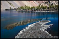 Lava rocks and reflections in Fumarole Bay, Wizard Island. Crater Lake National Park ( color)