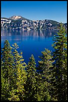 Hemlock, blue waters, and Mount Scott, Wizard Island. Crater Lake National Park ( color)