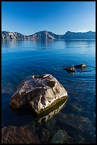 Rocks in lake, Cleetwood Cove. Crater Lake National Park ( color)