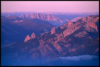Monarch Divide at sunset. Kings Canyon National Park ( color)