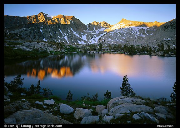 Woods lake, sunset. Kings Canyon National Park (color)