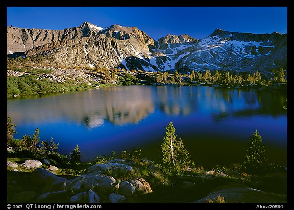 Woods Lake, late afternoon. Kings Canyon National Park (color)