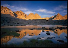Palissades and Isoceles Peak at sunset. Kings Canyon National Park ( color)